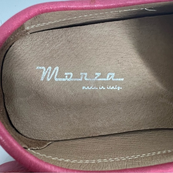 MONZA Italian Men\'s Pink Soft Leather Driving Loafer Rubber Treads Size 10 main image 6